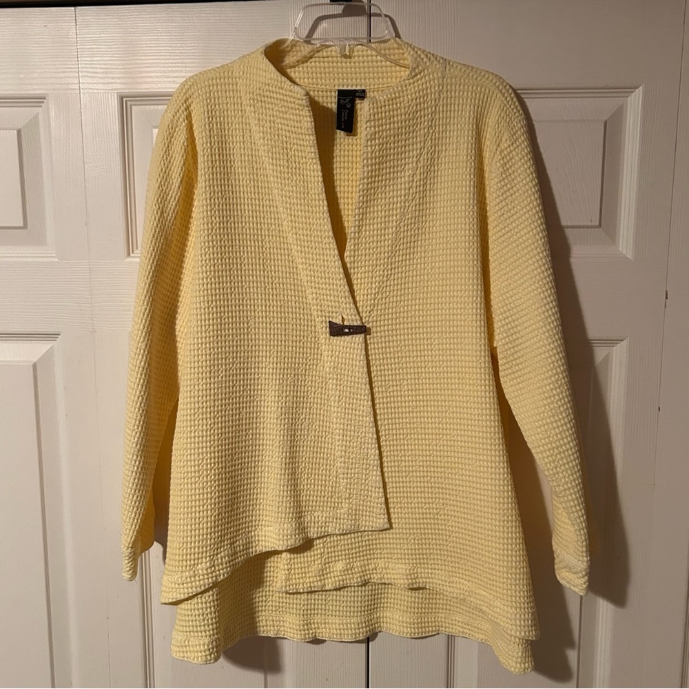 Yellow Textured Jacket